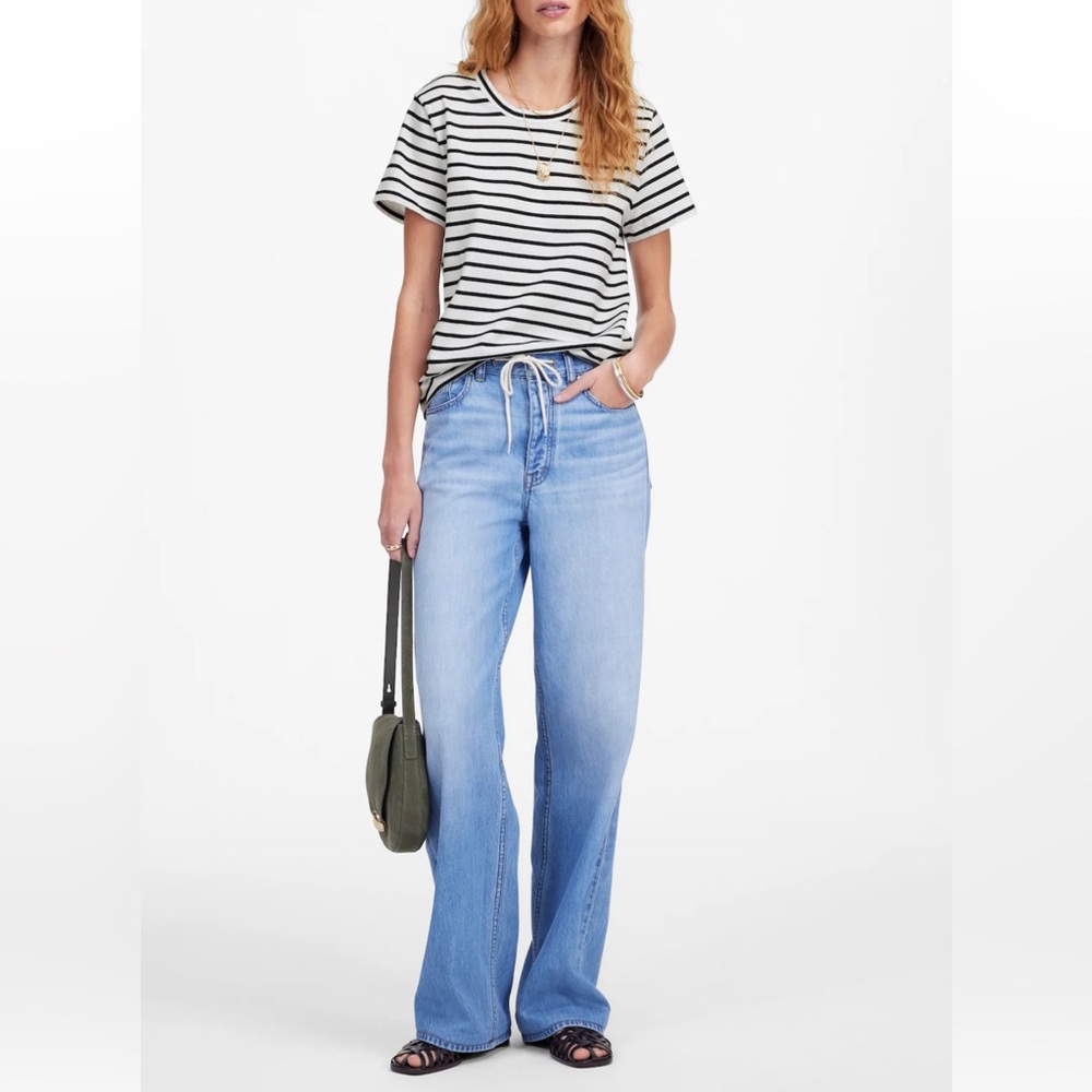 NWT Madewell Cotton Perfect Crewneck Tee, size L